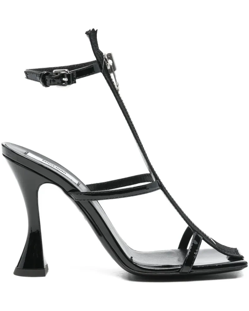 Moschino Sandalen mit Reißverschluss, 100mm - Schwarz Schwarz