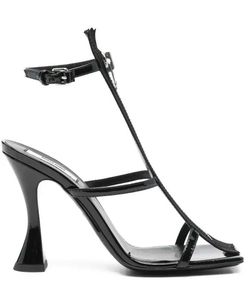 Moschino Sandalen mit Reißverschluss, 100mm - Schwarz Schwarz