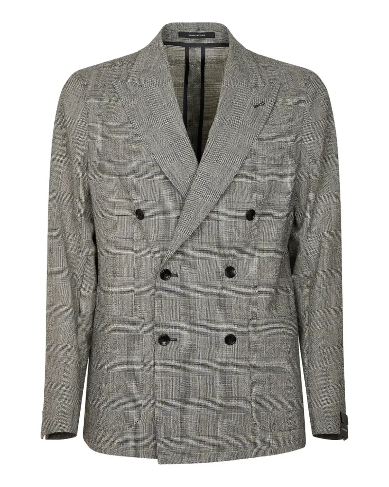 Tagliatore Prince of Wales check double-breasted jacket - Grau Grau