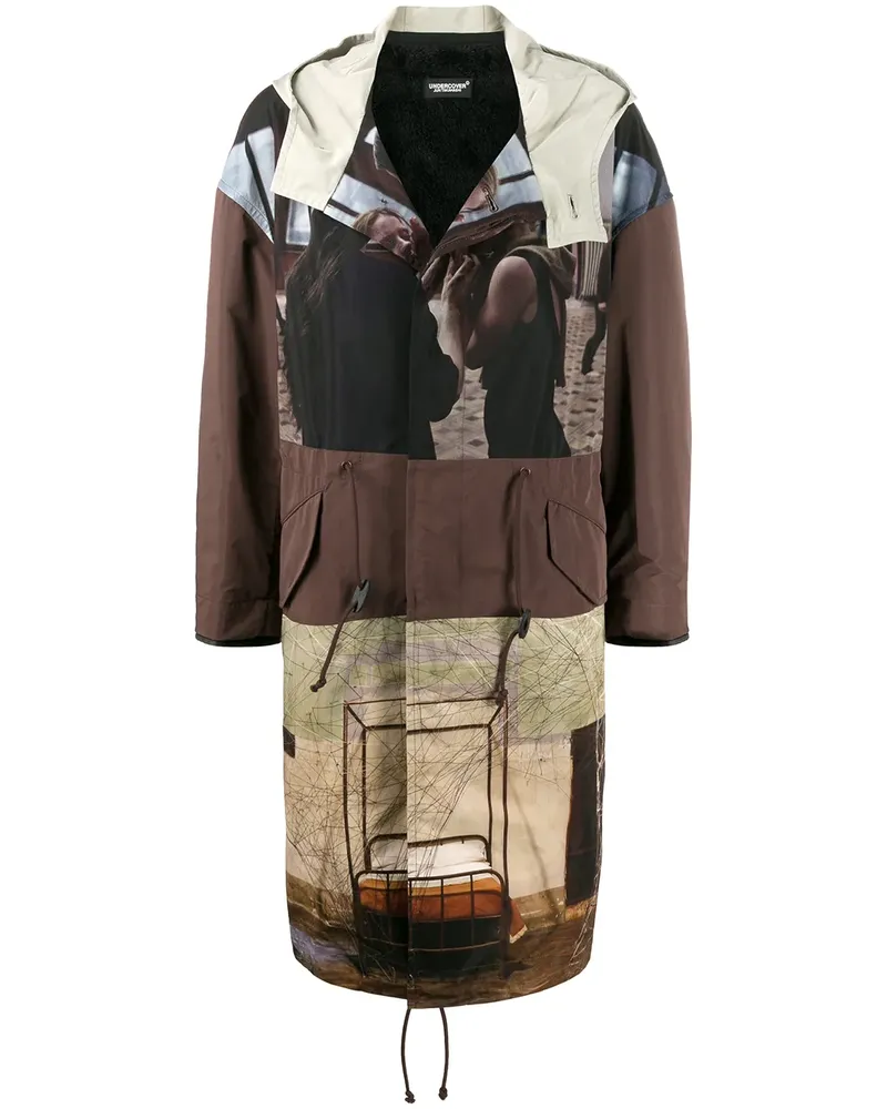 Undercover Mantel im Patchwork-Look - Braun Braun