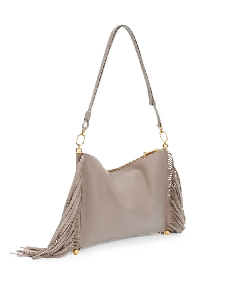 Furla Sfera Schultertasche mit Fransen - Nude Nude