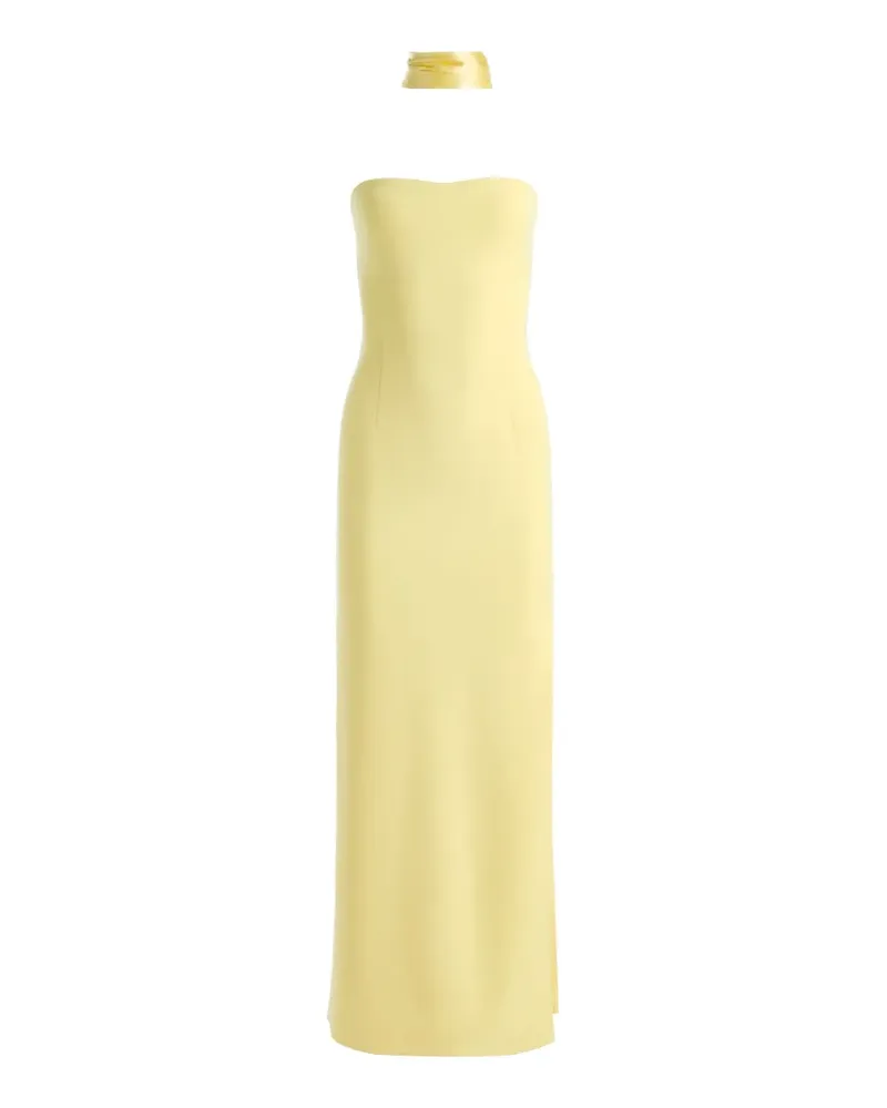Alice + Olivia Chana strapless side-slit maxi dress - Gelb Gelb