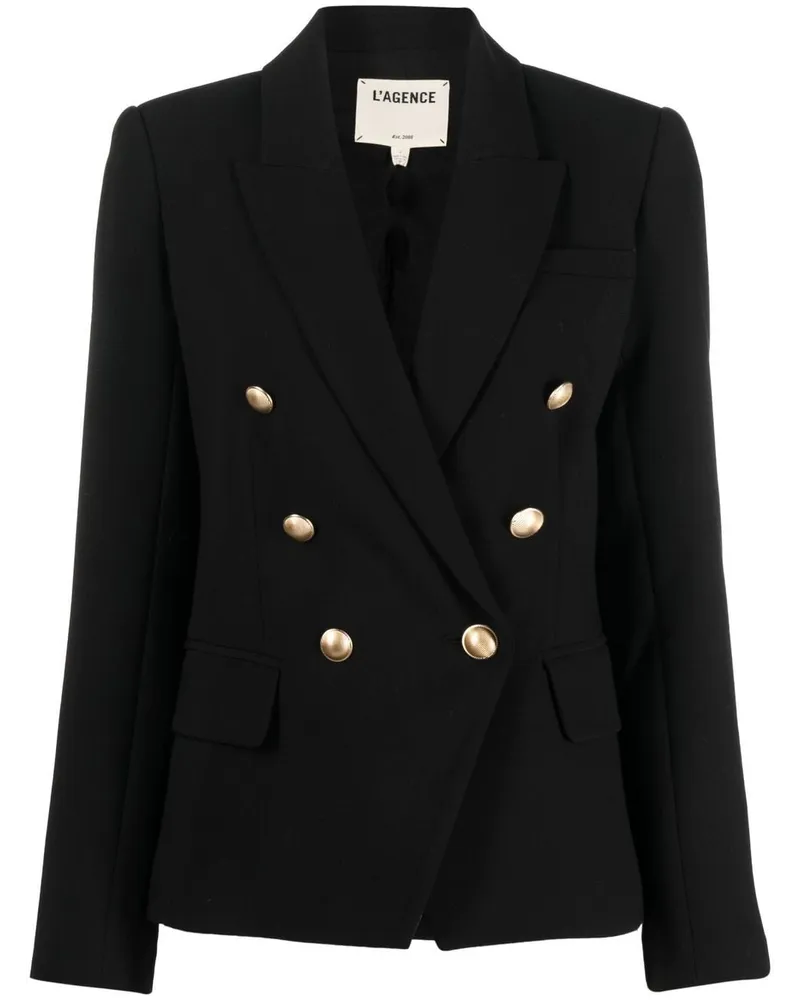 L'Agence Doppelreihiger Blazer Schwarz