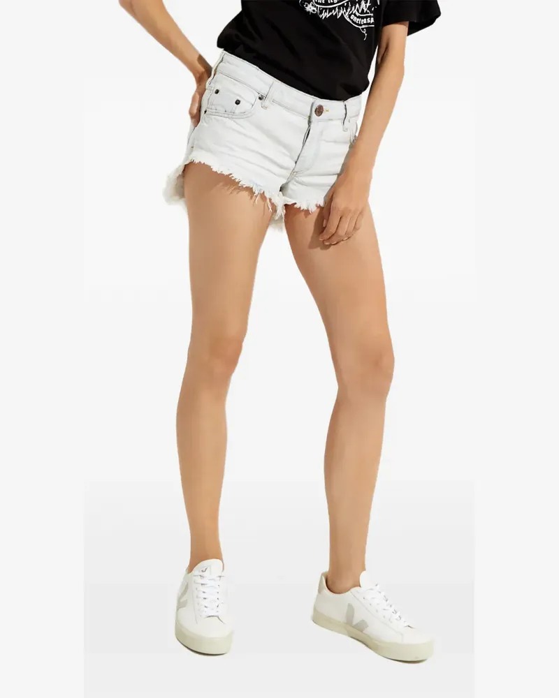 One Teaspoon Ausgefranste Shorts - Blau Blau