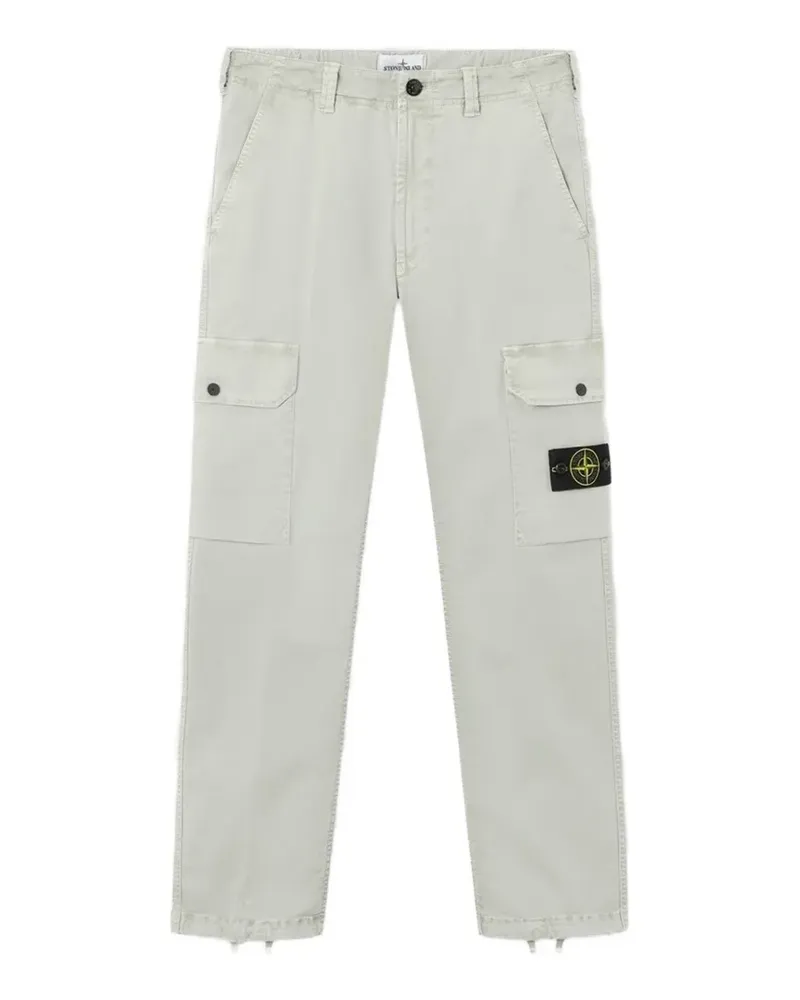 Stone Island Hose mit Kompass-Patch - Grau Grau