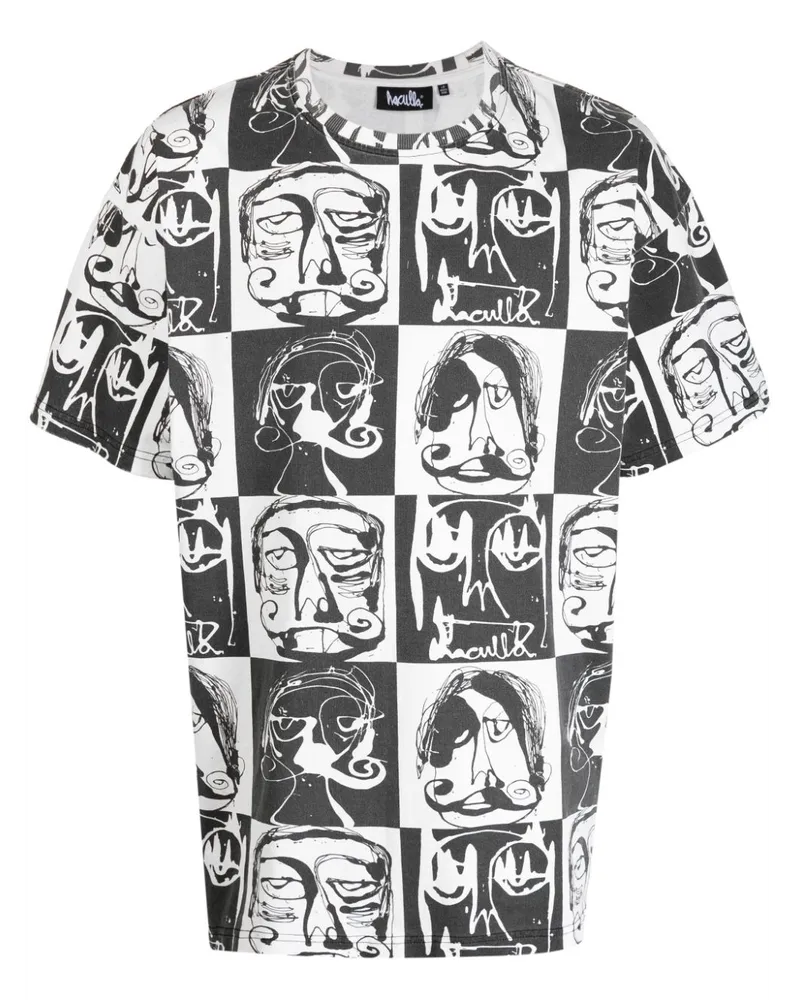 Haculla Kariertes This is Chess T-Shirt - Schwarz Schwarz