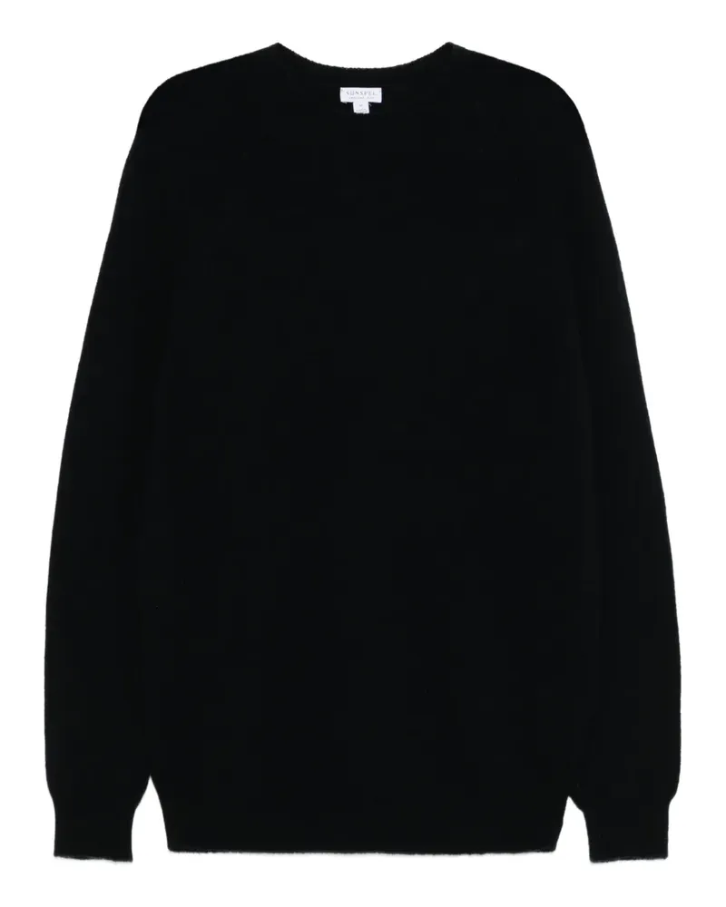 Sunspel Klassischer Pullover - Schwarz Schwarz