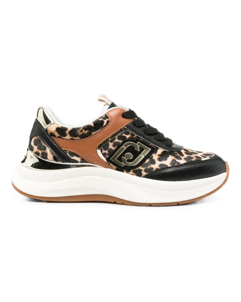 Liu Jo leopard-print panelled sneakers - Braun Braun