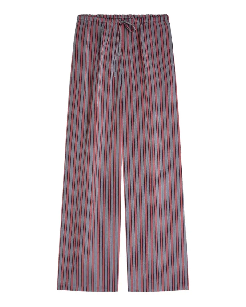 Dries van Noten Gestreifte Hose mit Stretchbund - Grau Grau