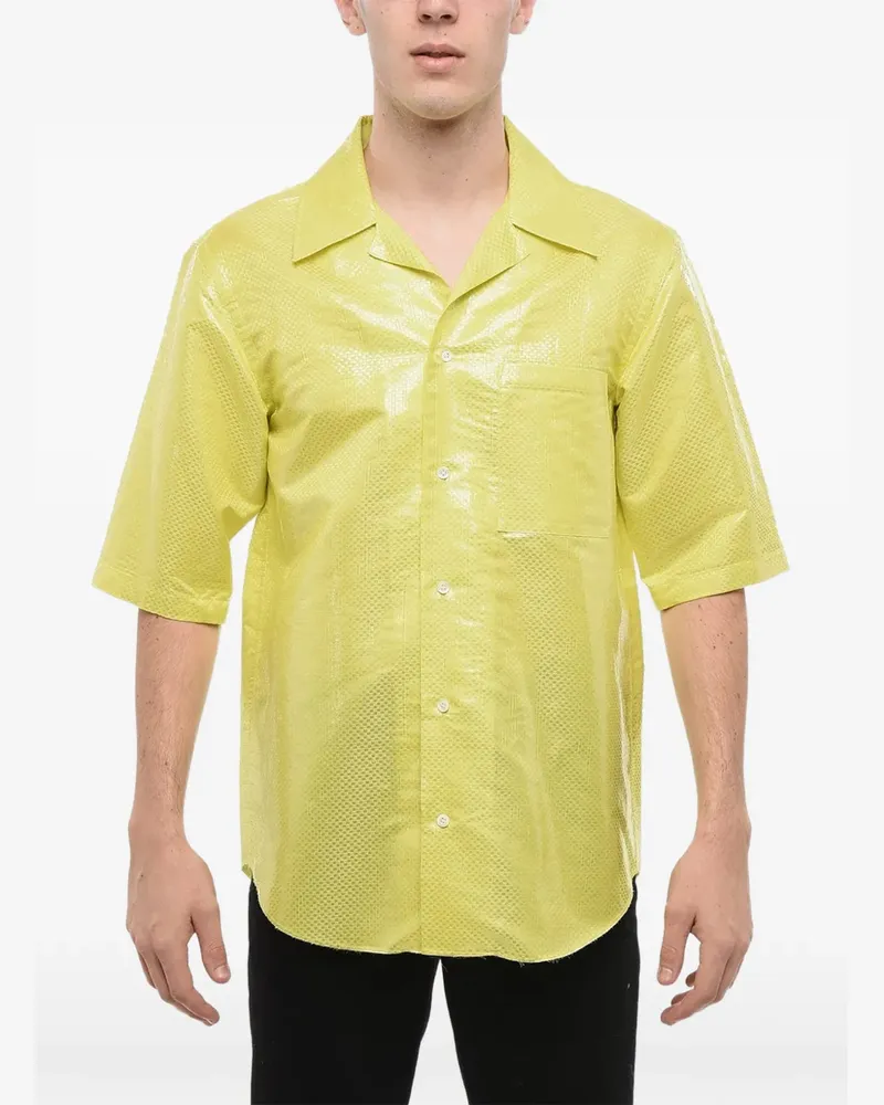 Alexander McQueen textured-finish short-sleeve shirt - Gelb Gelb