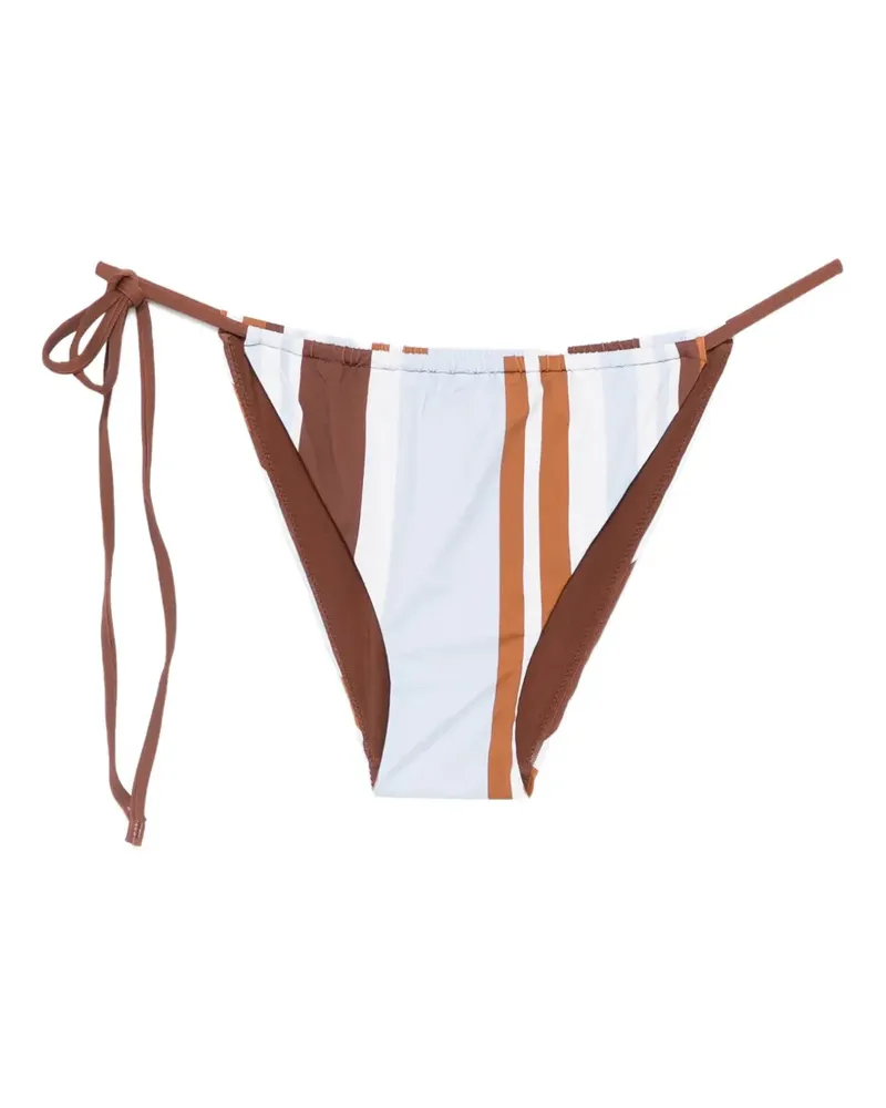 SIR Gestreiftes Marais Bikinihöschen - Braun Braun