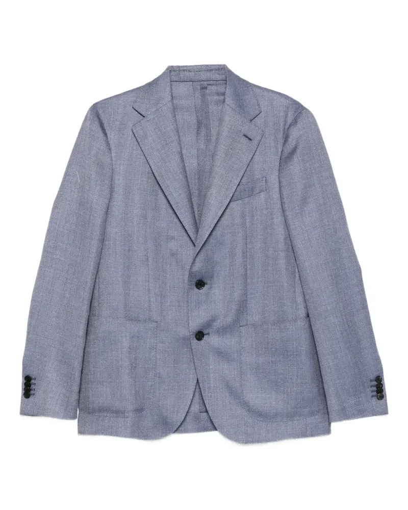 Caruso button-fastening blazer - Blau Blau