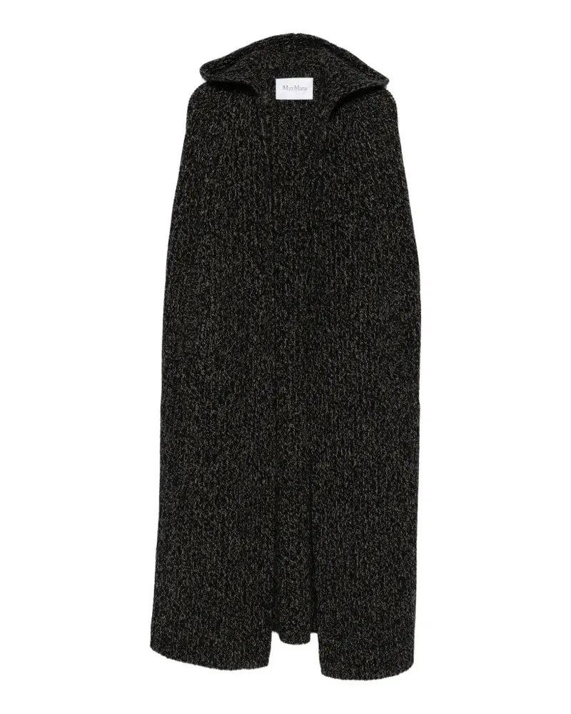 Max Mara Bombo Cape mit Kapuze - Schwarz Schwarz