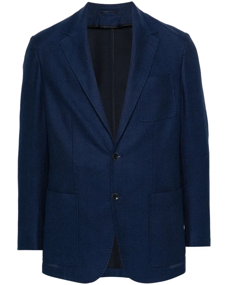 Canali Strukturiertes Sakko - Blau Blau