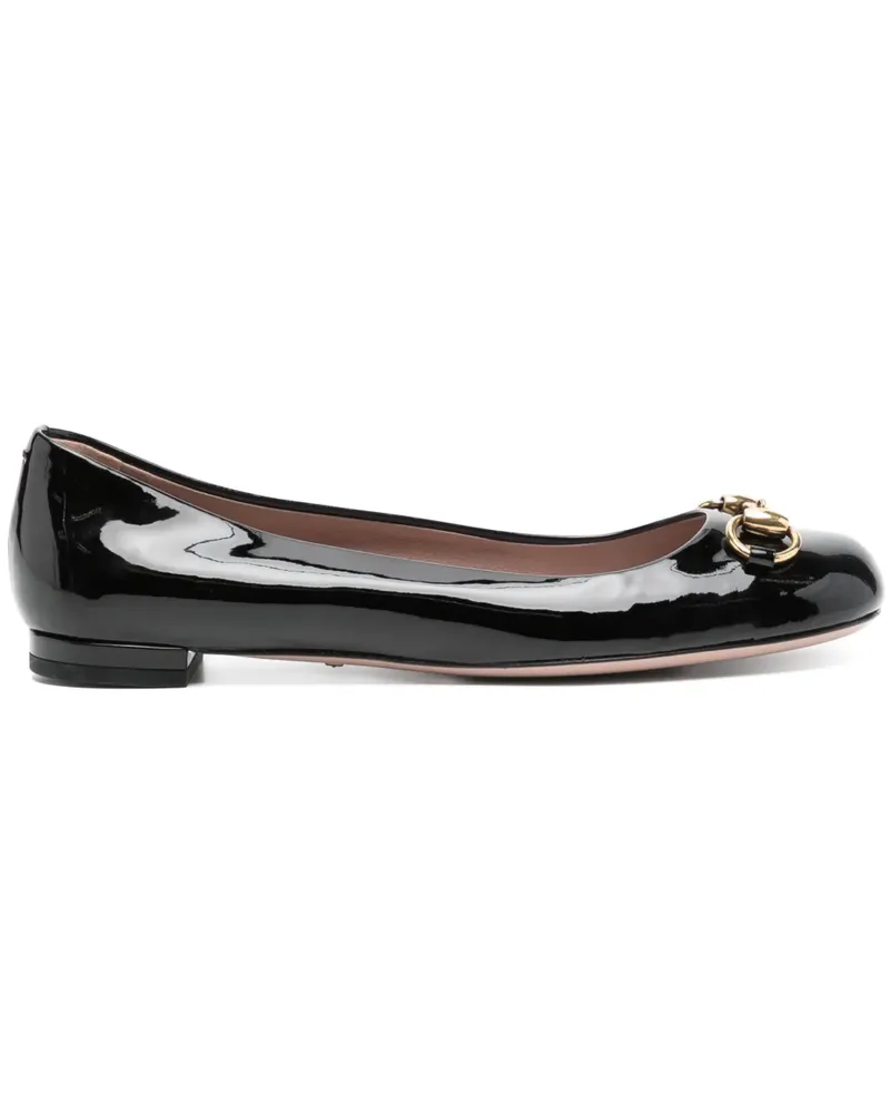 Gucci Ballerinas mit Horsebit-Detail - Schwarz Schwarz