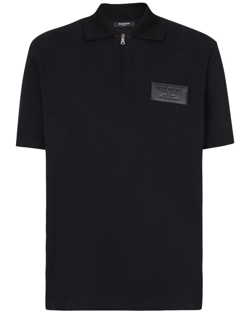 Balmain Klassisches Poloshirt - Schwarz Schwarz