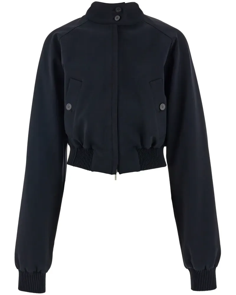 Ferragamo Cropped-Bomberjacke mit Reißverschluss - Schwarz Schwarz