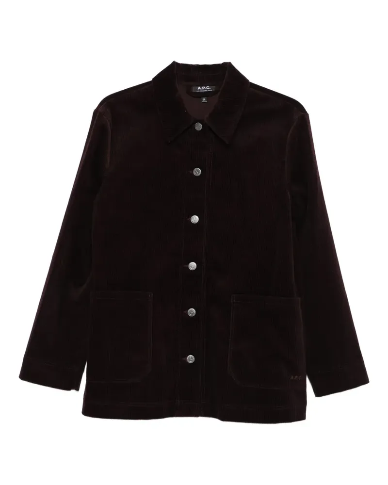 A.P.C. Klassische Cordjacke - Rot Rot
