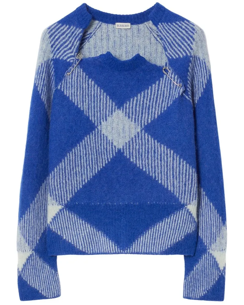 Burberry Pullover mit V-Ausschnitt - Blau Blau