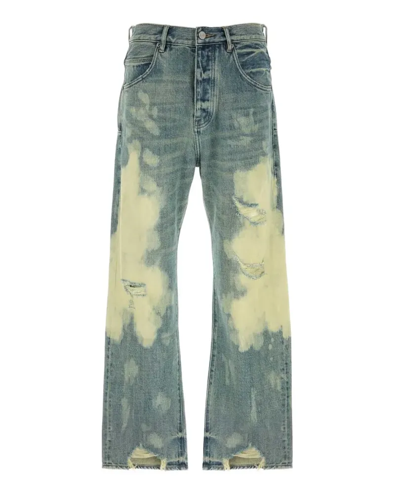 PURPLE BRAND P018 distressed bleached-effect jeans - Blau Blau