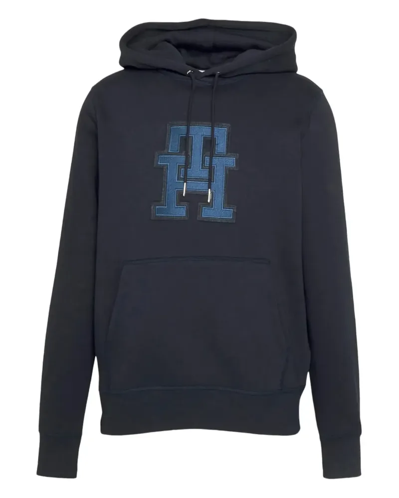 Tommy Hilfiger Hoodie mit Logo-Stickerei - Blau Blau