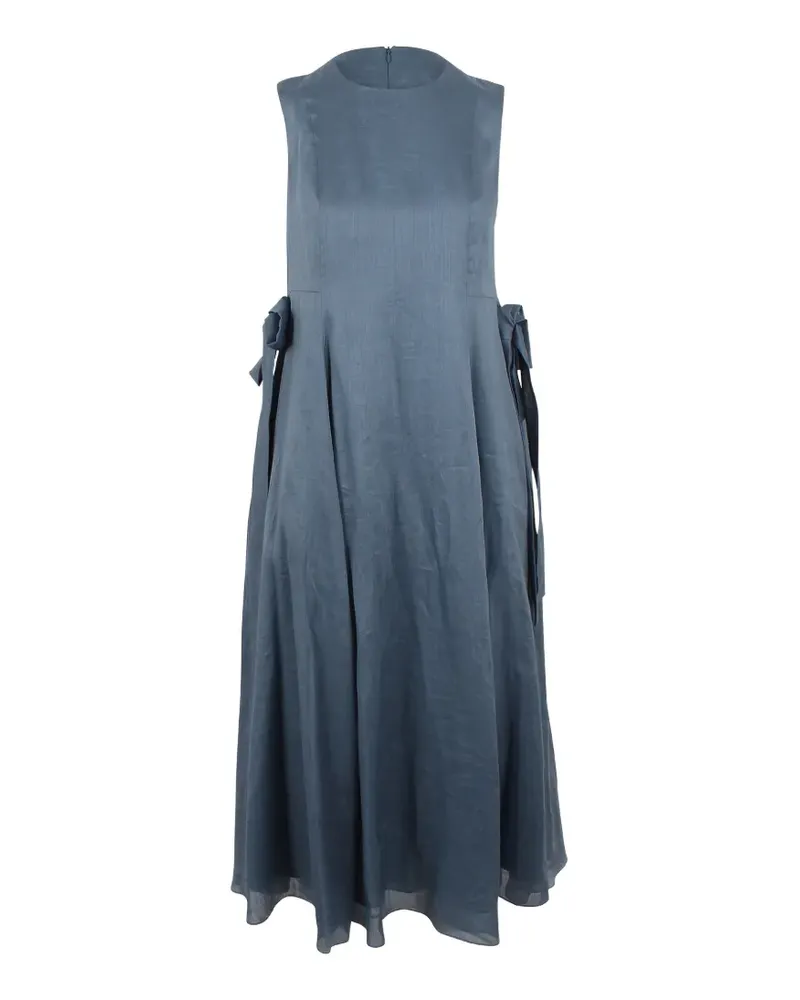 Max Mara tie-side midi dress - Blau Blau
