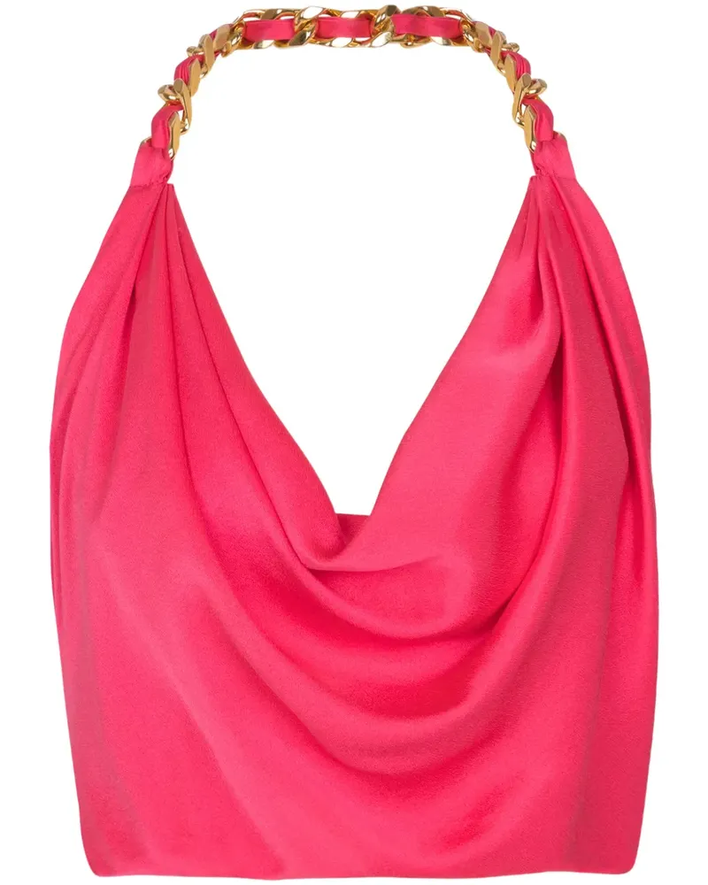 Balmain Seidenkrepp-Top mit Kettenriemen - Rosa Rosa