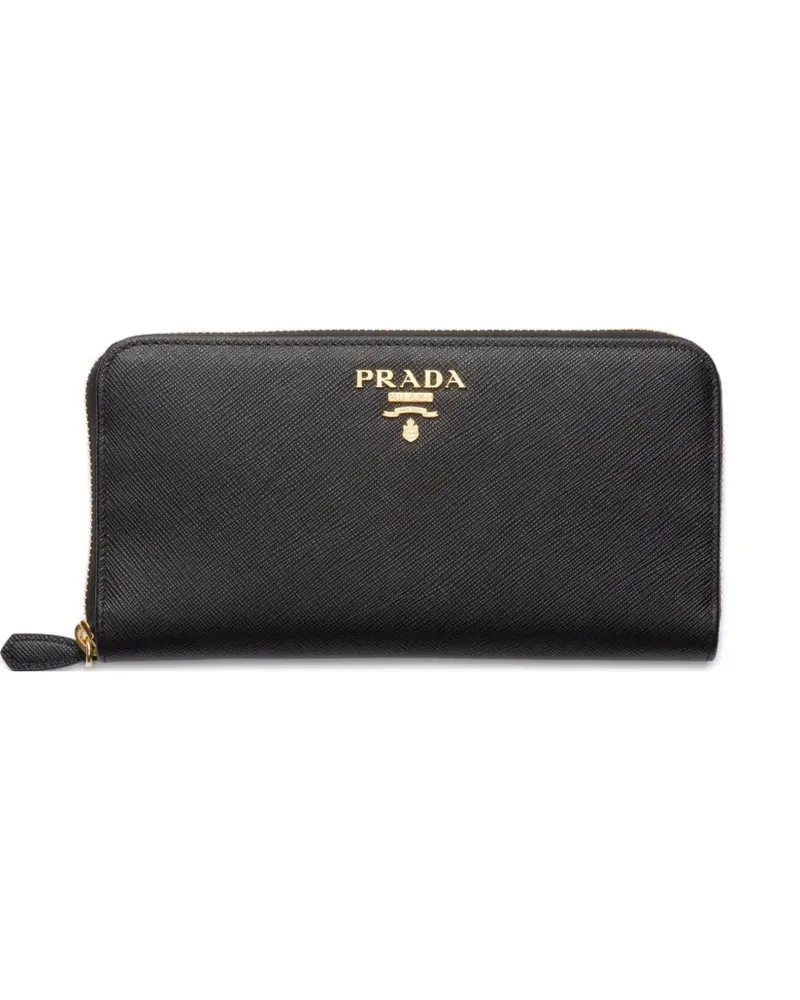 Prada Großes Portemonnaie aus Saffiano-Leder - Schwarz Schwarz