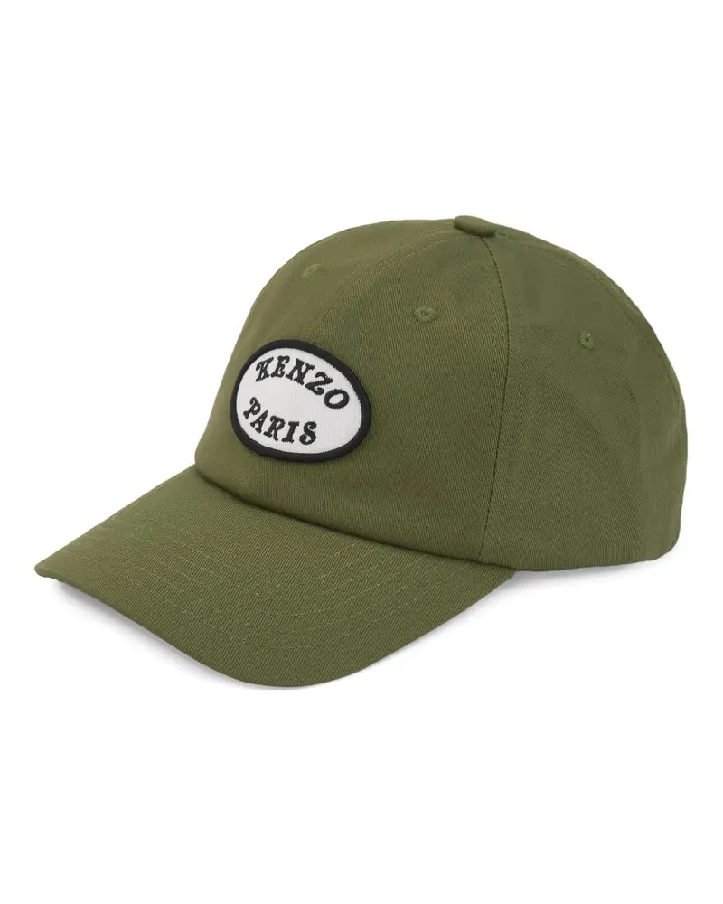 Kenzo Baseballkappe mit Logo-Patch - Grün Grün
