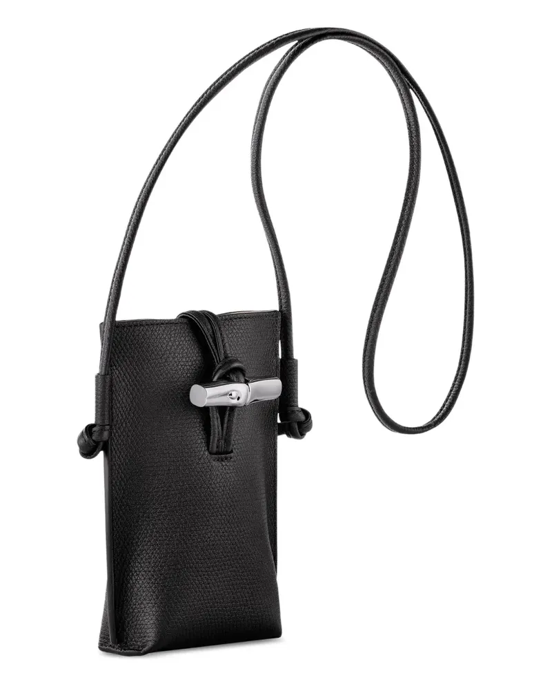 Longchamp Le Roseau Handytasche - Schwarz Schwarz