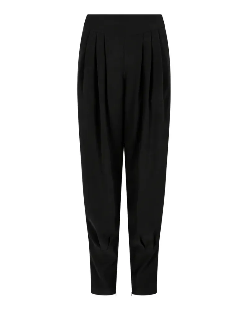 Giorgio Armani Tapered-Hose mit Falten - Schwarz Schwarz