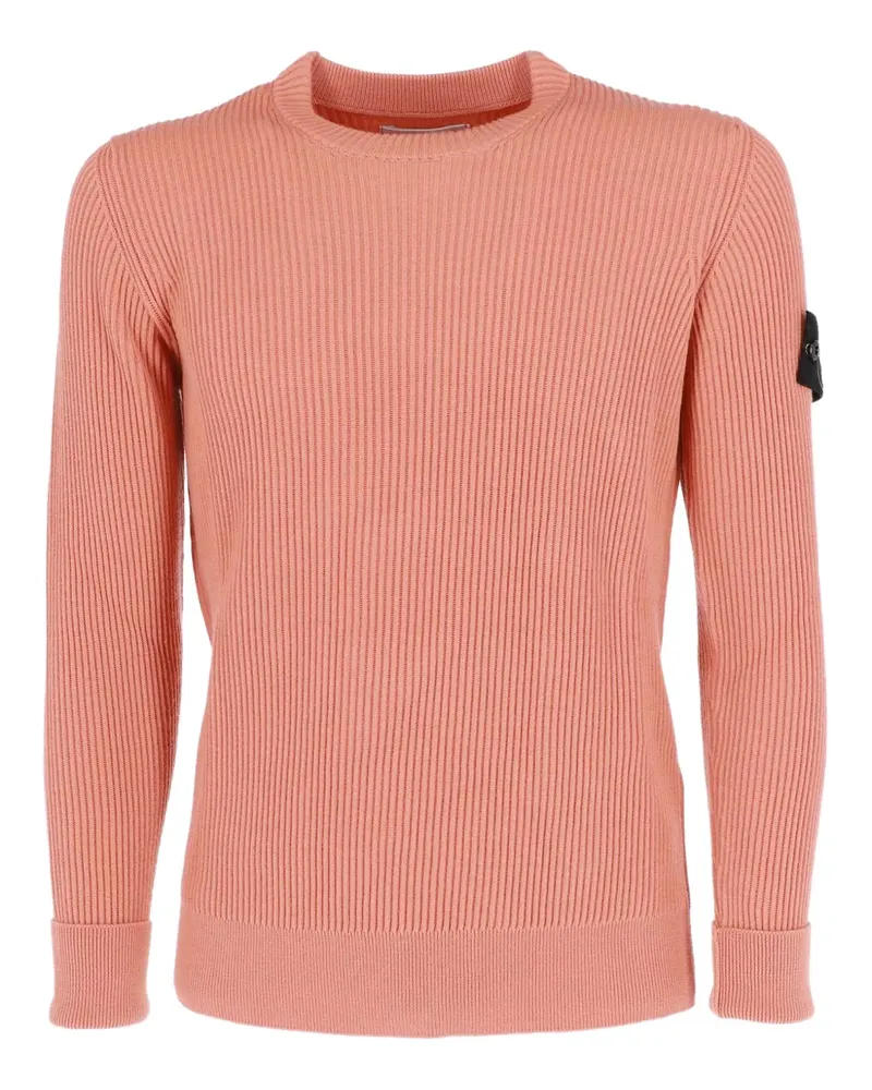 Stone Island Gerippter Pullover - Rosa Rosa