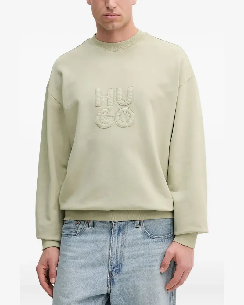 HUGO BOSS logo-embroidery sweatshirt - Grün Grün