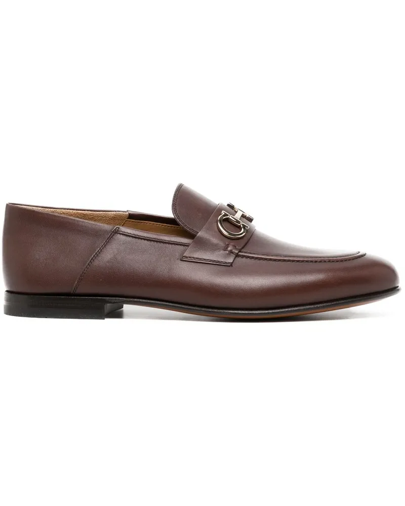 Ferragamo Loafer mit Gancini-Detail - Braun Braun