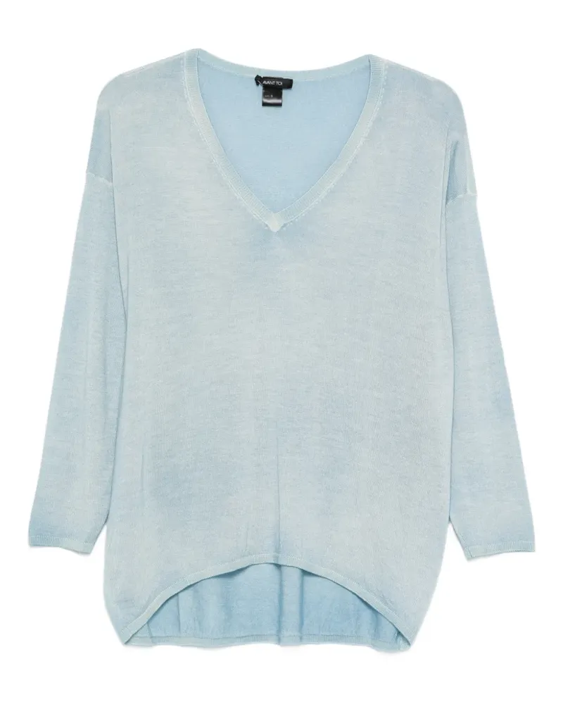 Avant Toi V-neck sweater - Blau Blau