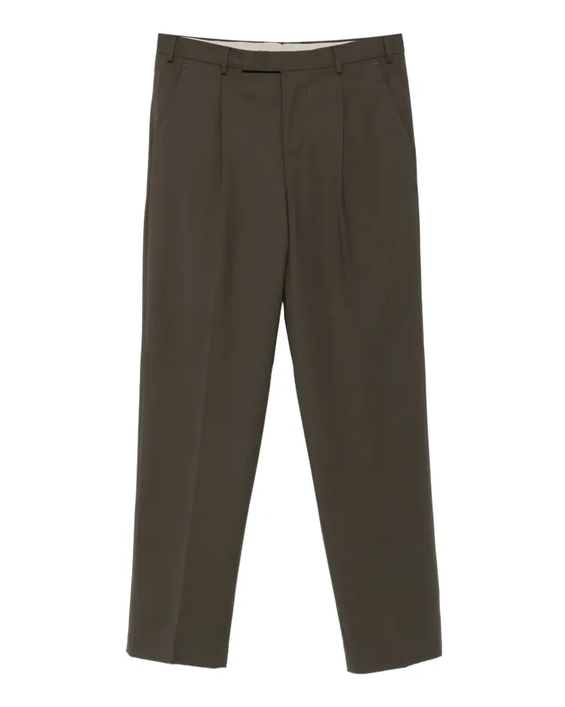 PT TORINO Samuel pleated-detail tailored trousers - Grün Grün