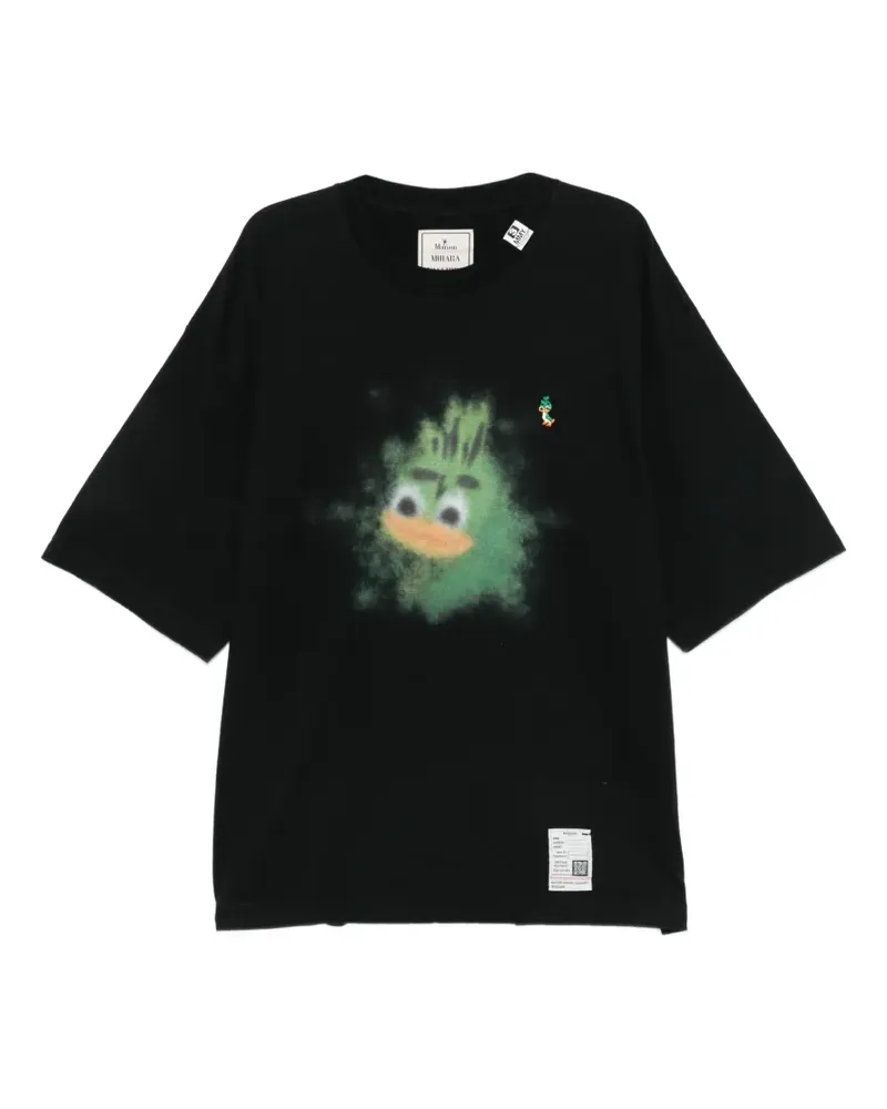 MIHARAYASUHIRO graphic T-shirt - Schwarz Schwarz