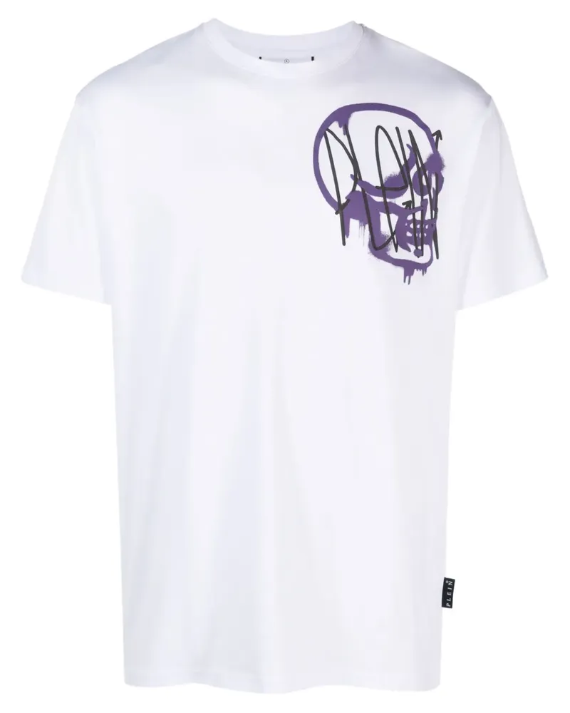 Philipp Plein T-Shirt mit Totenkopf-Print - Weiß Weiß