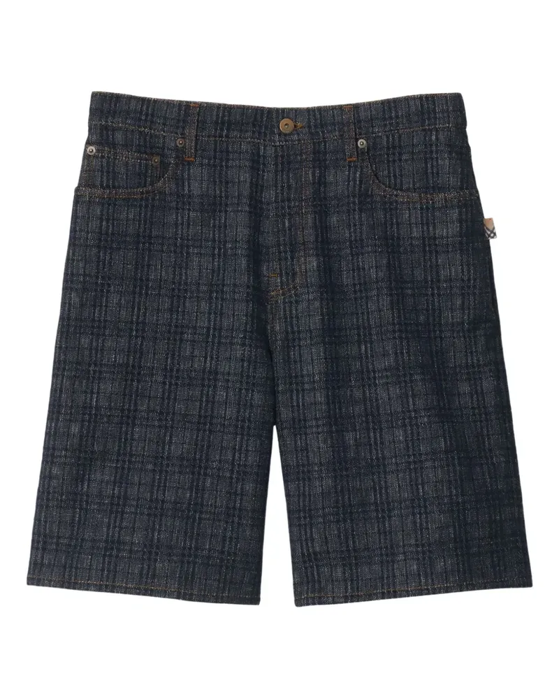 Burberry Jeans-Shorts mit Check - INDIGO IP CHECK Indigo