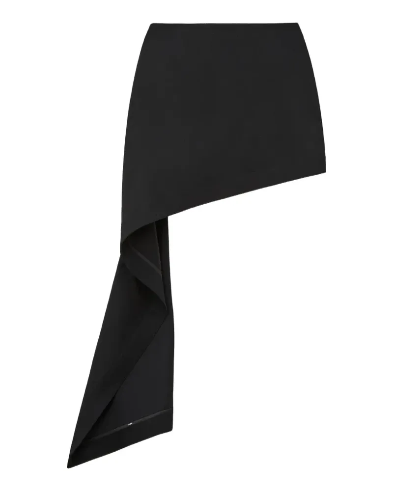 Loewe Asymmetrischer Minirock mit Drapierung - Schwarz Schwarz