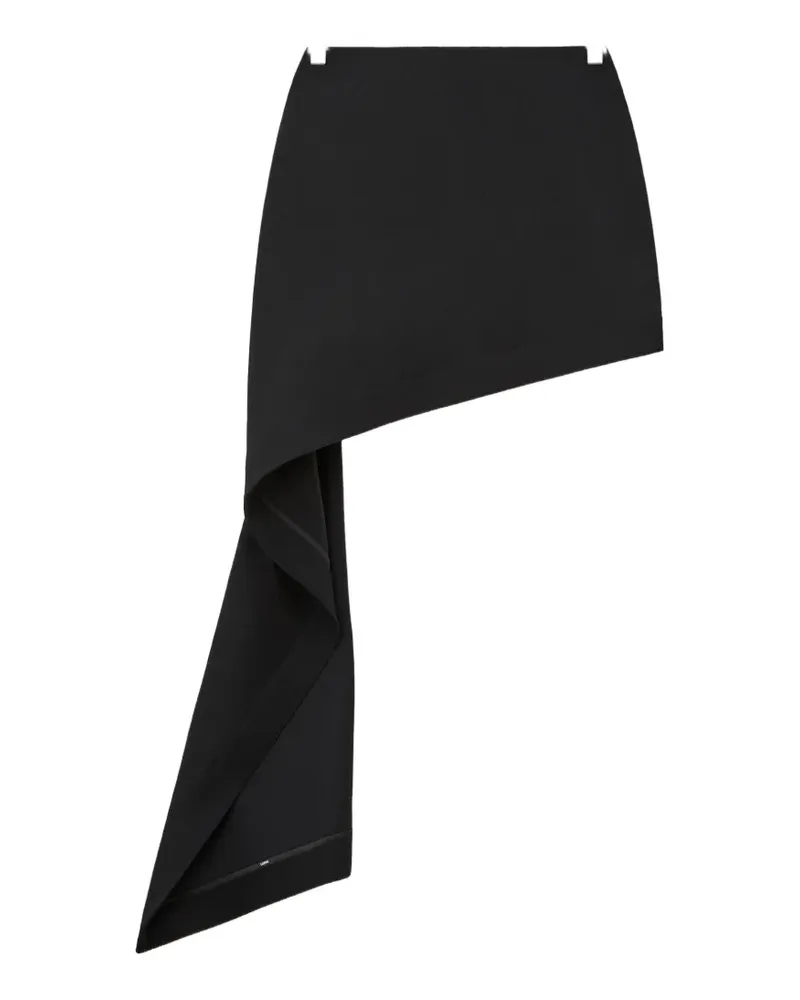 Loewe Asymmetrischer Minirock mit Drapierung - Schwarz Schwarz