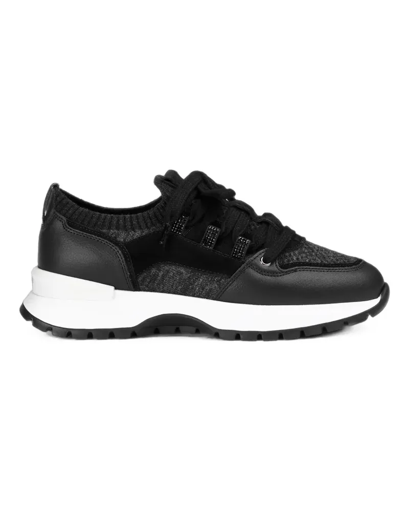 Doucal´s Sneakers mit Kontrasteinsatz - Schwarz Schwarz