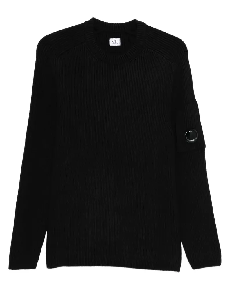 C.P. Company Pullover mit Linsen-Detail - Schwarz Schwarz