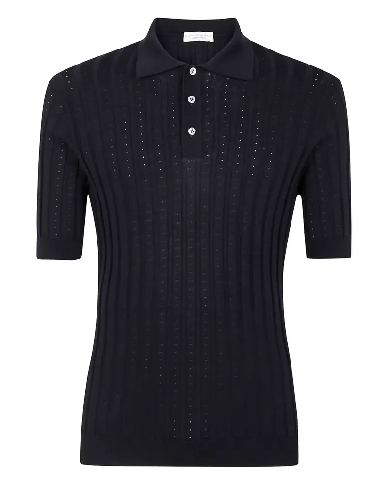Filippo de Laurentiis Gestricktes Poloshirt - Schwarz Schwarz