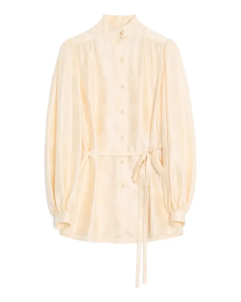 Valentino Garavani Gestreiftes Hemd mit Jacquard-Muster - Nude Nude