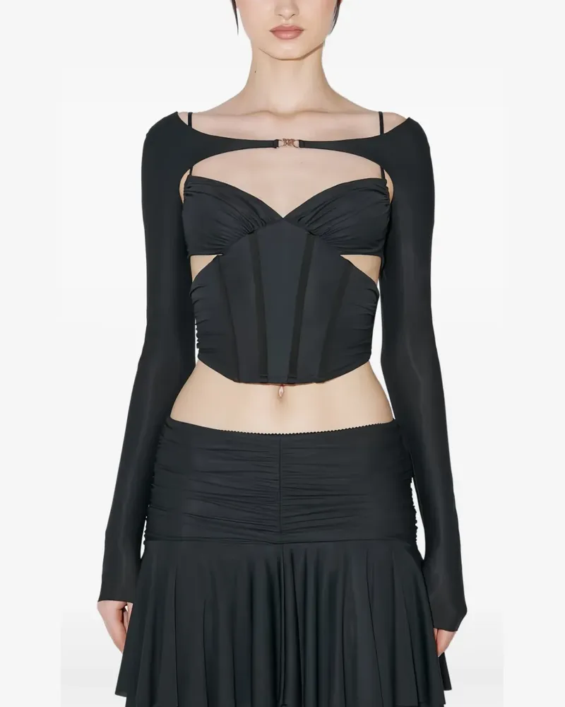 MISBHV Pandora Bolero mit Hakenauge - Schwarz Schwarz