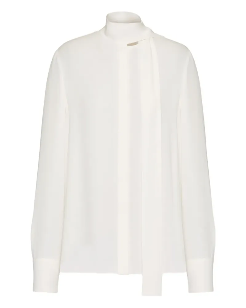 Valentino Garavani Bluse aus Seiden-Georgette - Weiß Weiß