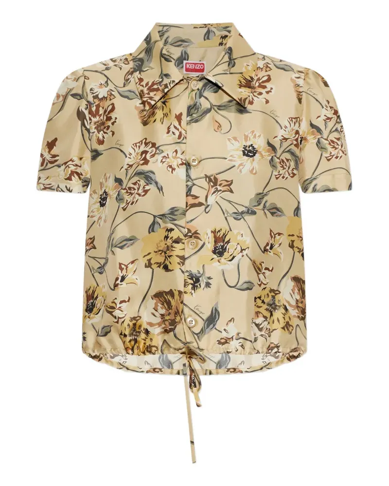 Kenzo Hemd mit Blumenmotiv - Nude Nude