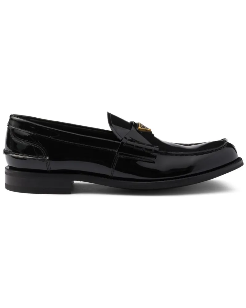 Prada Loafer aus gebürstetem Leder - Schwarz Schwarz