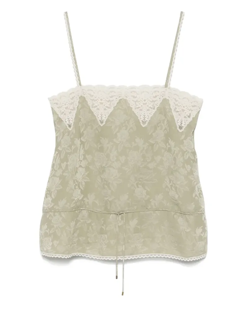 Chloé Top aus Blumen-Jacquard - Grün Grün